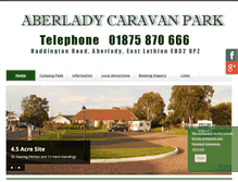 Tablet Screenshot of aberladycaravanpark.co.uk